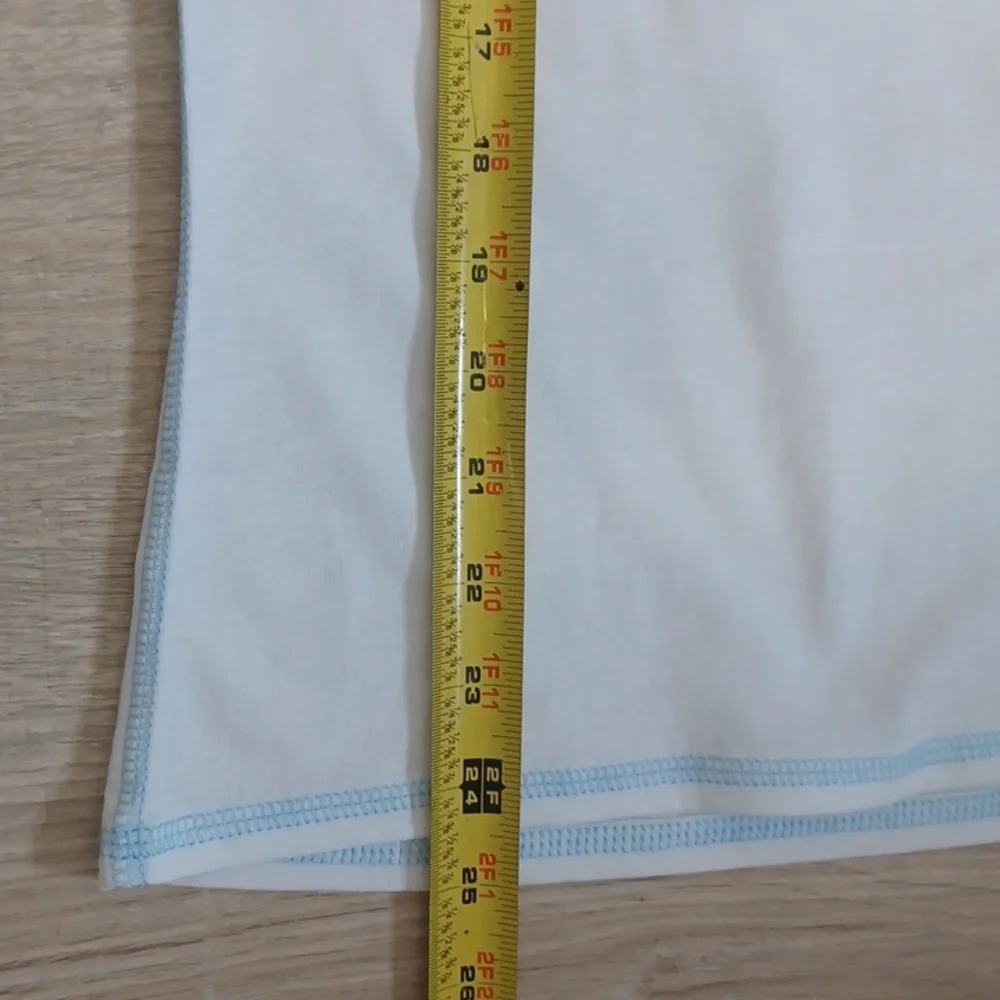 Two NWOT XL short sleeve top. White & blue shirt. Streetwear Yoga Activewear